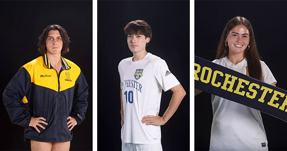 A composite of posed shots featuring Max McClung, Ashton Prescott, and Cece Vassallo.