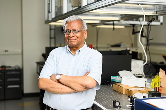 A medium shot of Govind Agrawal.