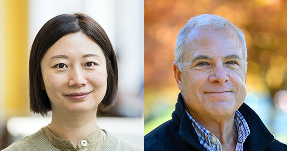 Side-by-side headshots of Zhen Bai and David Foster.