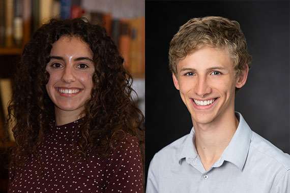 A composite of two headshots of Goldwater Scholars.