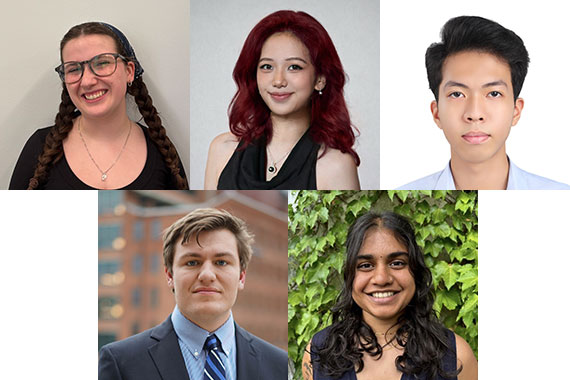 A composite of five headshots of DAAD RISE participants.