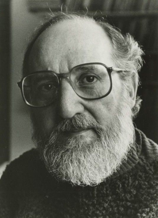 lack and white photo of Carl Chiarenza, an artist-in-residence and a professor emeritus.
