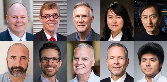 A composite of 10 headshots of faculty appointed to distinguished professorships.