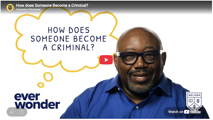John Blackshear against a white backdrop with an illustration of a thought bubble that says 