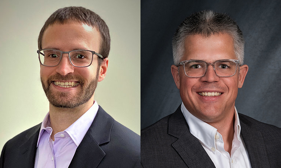 A composite of headshots of Aaron Bauer and Wyatt Tenhaeff.