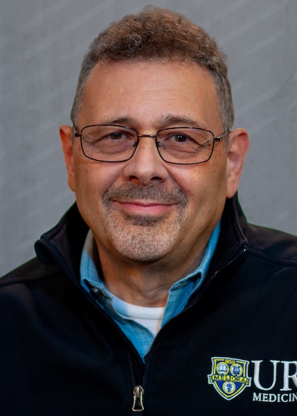 Vincent Russello in a URochester Medicine shirt. 