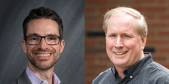 A diptych of Darren Lipomi and Jim McGrath.