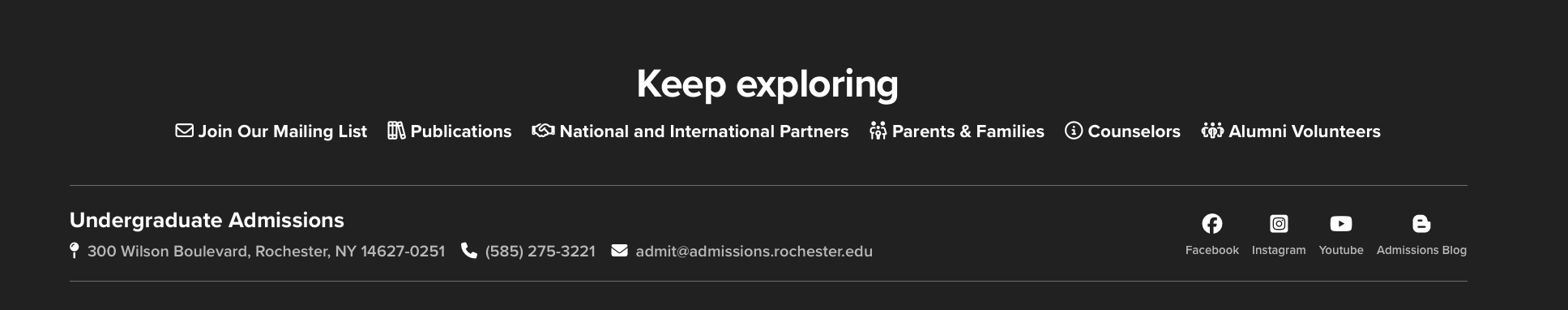 A screenshot of the new design for the footer component.