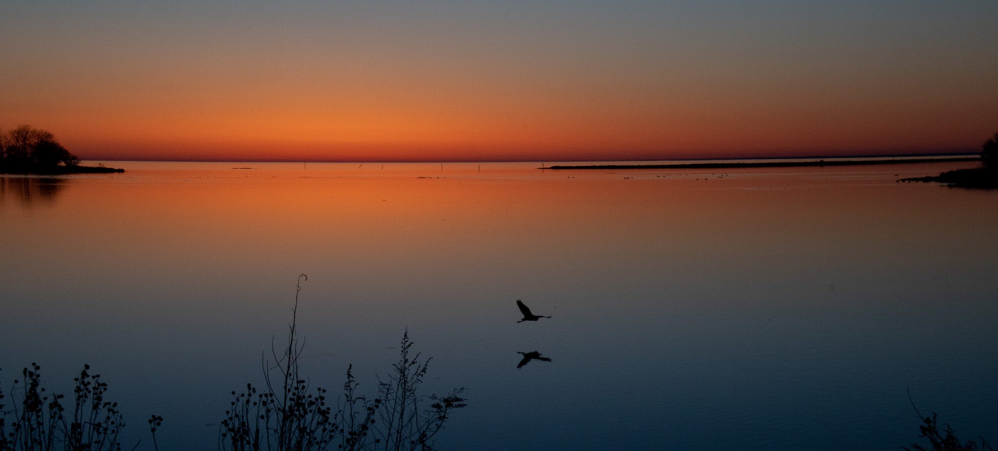 Braddock Bay at sunset.