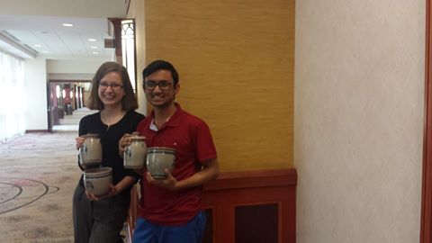 Reefat and Bethany WVU Trophies