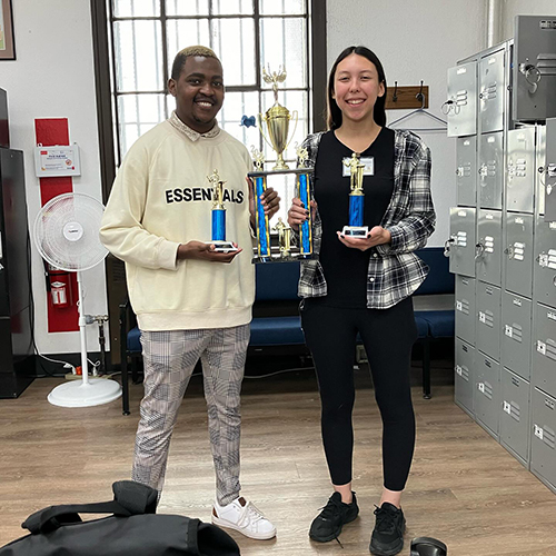 Charles Ndlovu and Faith Liu.