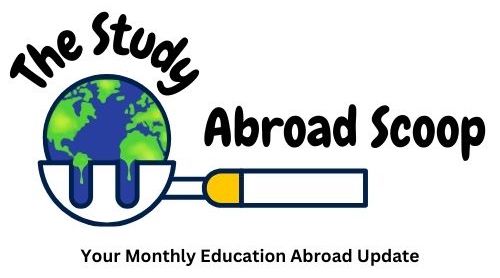 The Study Abroad Scoop logo: Your monthly education abroad update