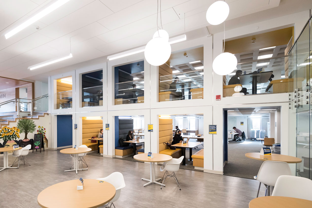 A photo of the University's iZone Center for collaboration