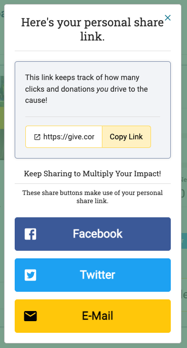 Have your personal share link screenshot