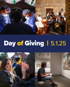 Day of Giving 5.1.25 logo collage of 4 photos in background