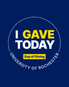 I gave today - Day of Giving - University of Rochester graphic