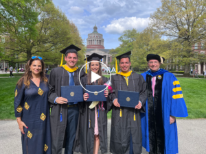Image of Gelb family at Commencement 2022