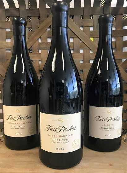 Three Double Magnums - Fess Parker Winery & Vineyard Pinot Noir Trio