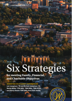 Brochure cover with image of aerial view of River Campus and Strong Memorial Hospital