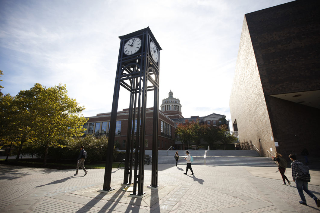 University of Rochester clock tower near Rush Rhees Library