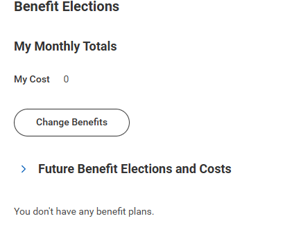 Workday benefits election menu
