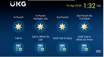 UKG timeclock face