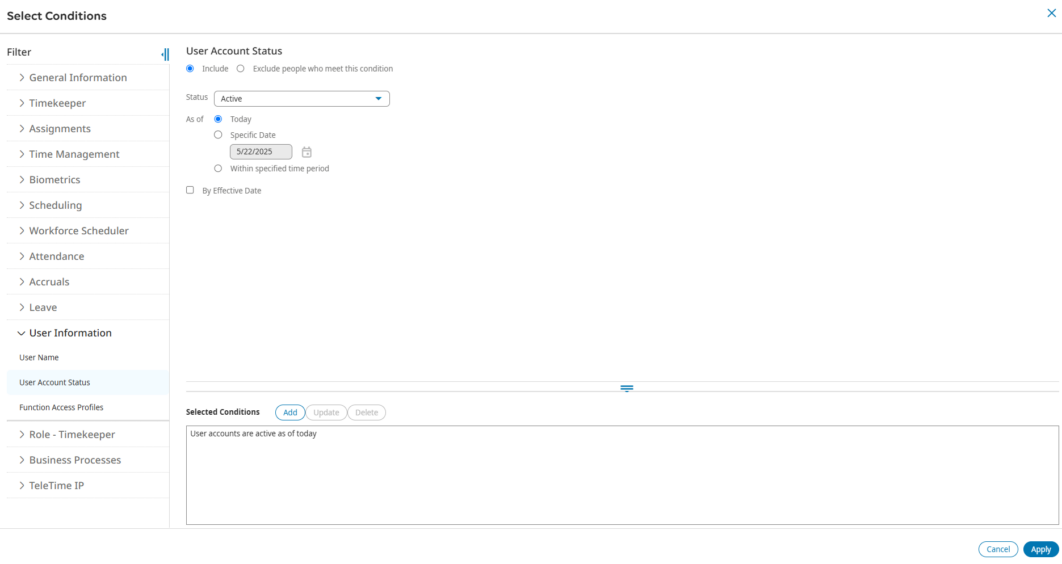 UKG Hyperfind Editor