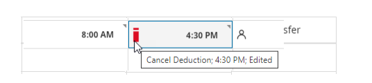 UKG employee’s timecard for meal override and cancellation