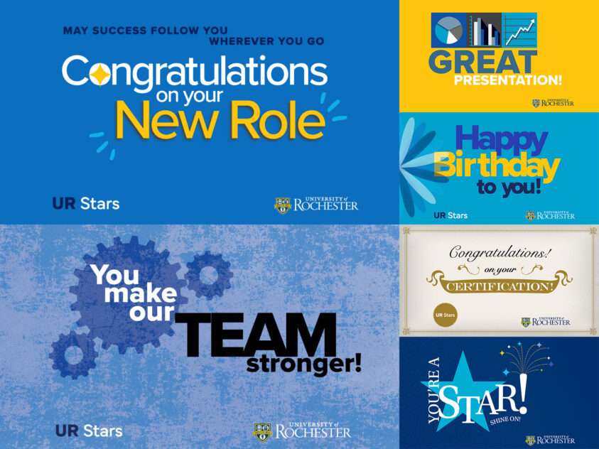 UR Stars e-card examples