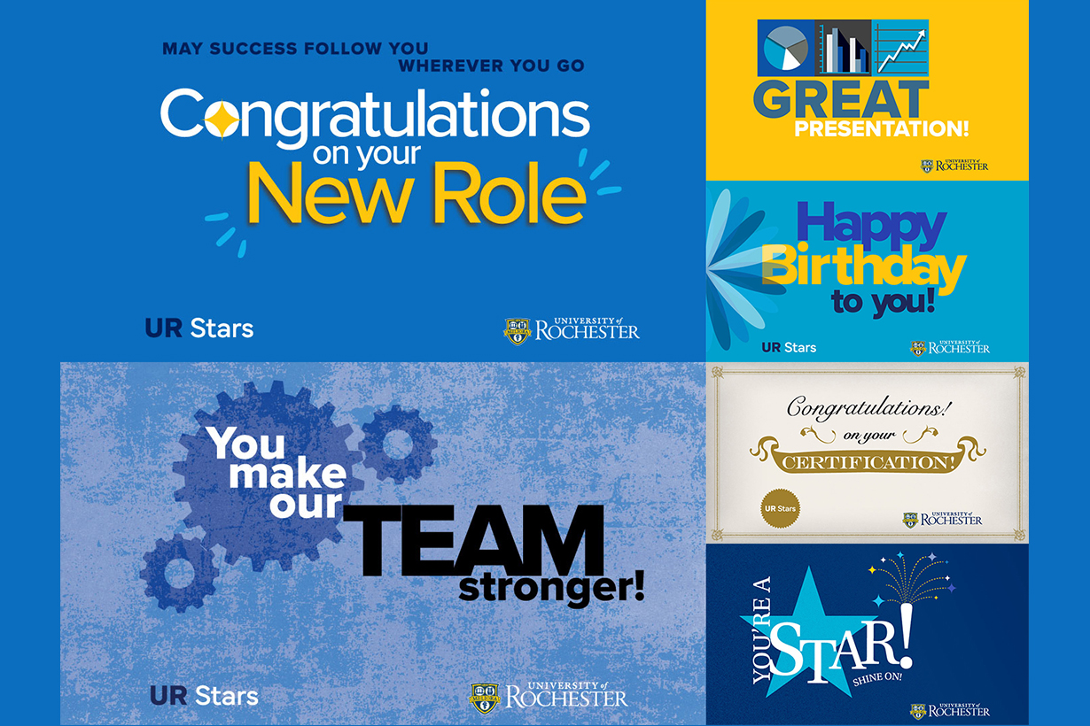 UR Stars e-card examples