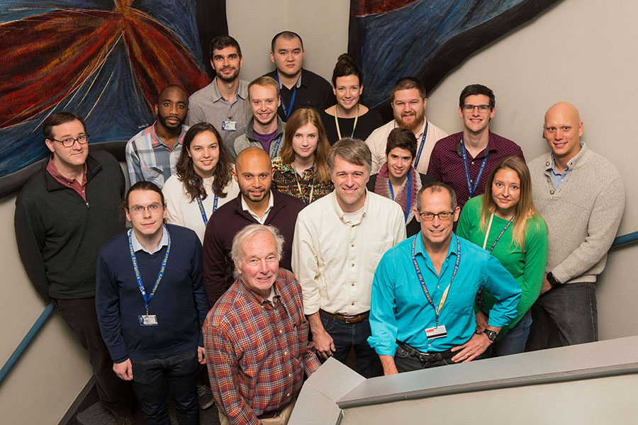 HEDP group photo on stairs.
