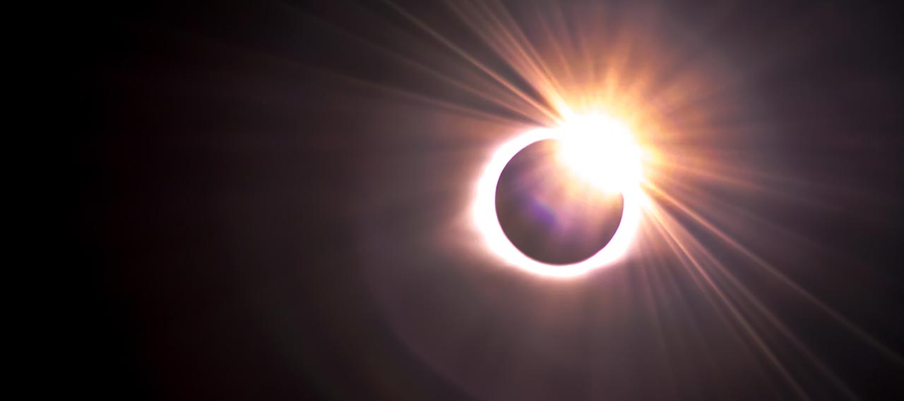 Solar corona during an eclipse.