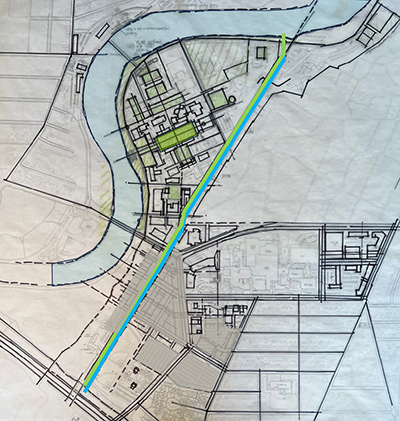 rchitectural map of River Campus and the Medical Center depicting Initial Framework One Campus.