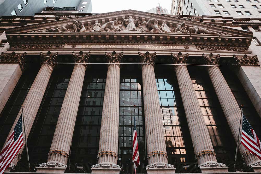 front of the new york stock exchange building