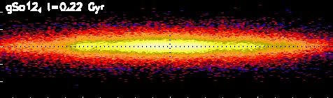 still from animation of a galaxy simulation