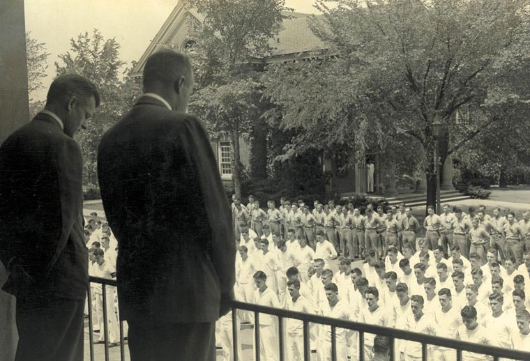 1949 photo of Navy ROTC midshipmen