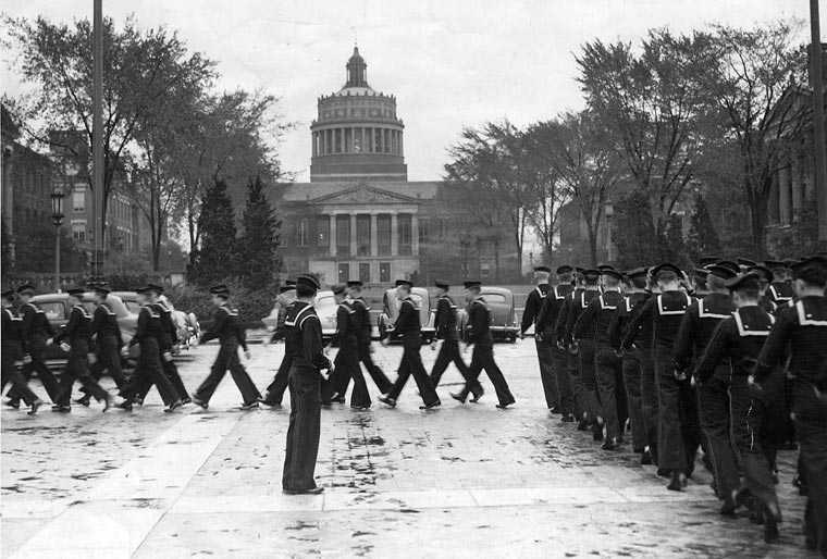 1944 photo of Navy ROTC midshipmen