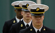Feature image ROTC students at attention