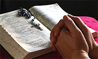 bible and rosary beads