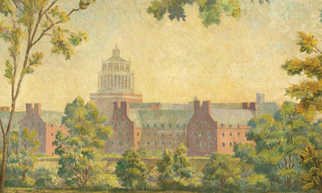 detail of book cover shows historic image
