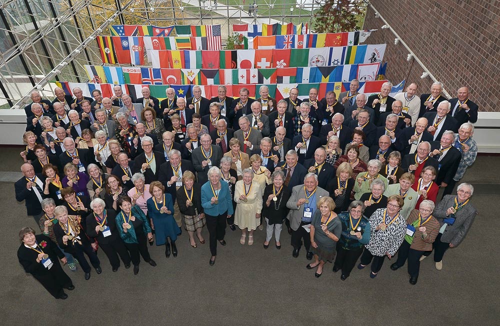 The Class of 1964 poses for a portrait