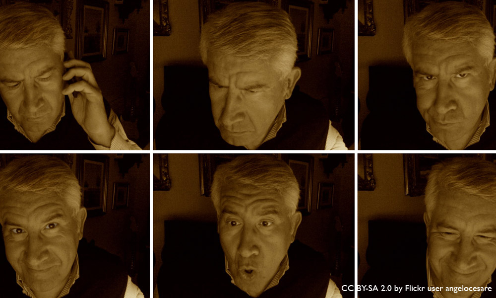 Feature image multiple screenshots of man making faces into webcam