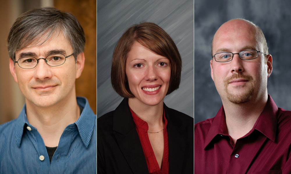 portraits of three Rochester scientists
