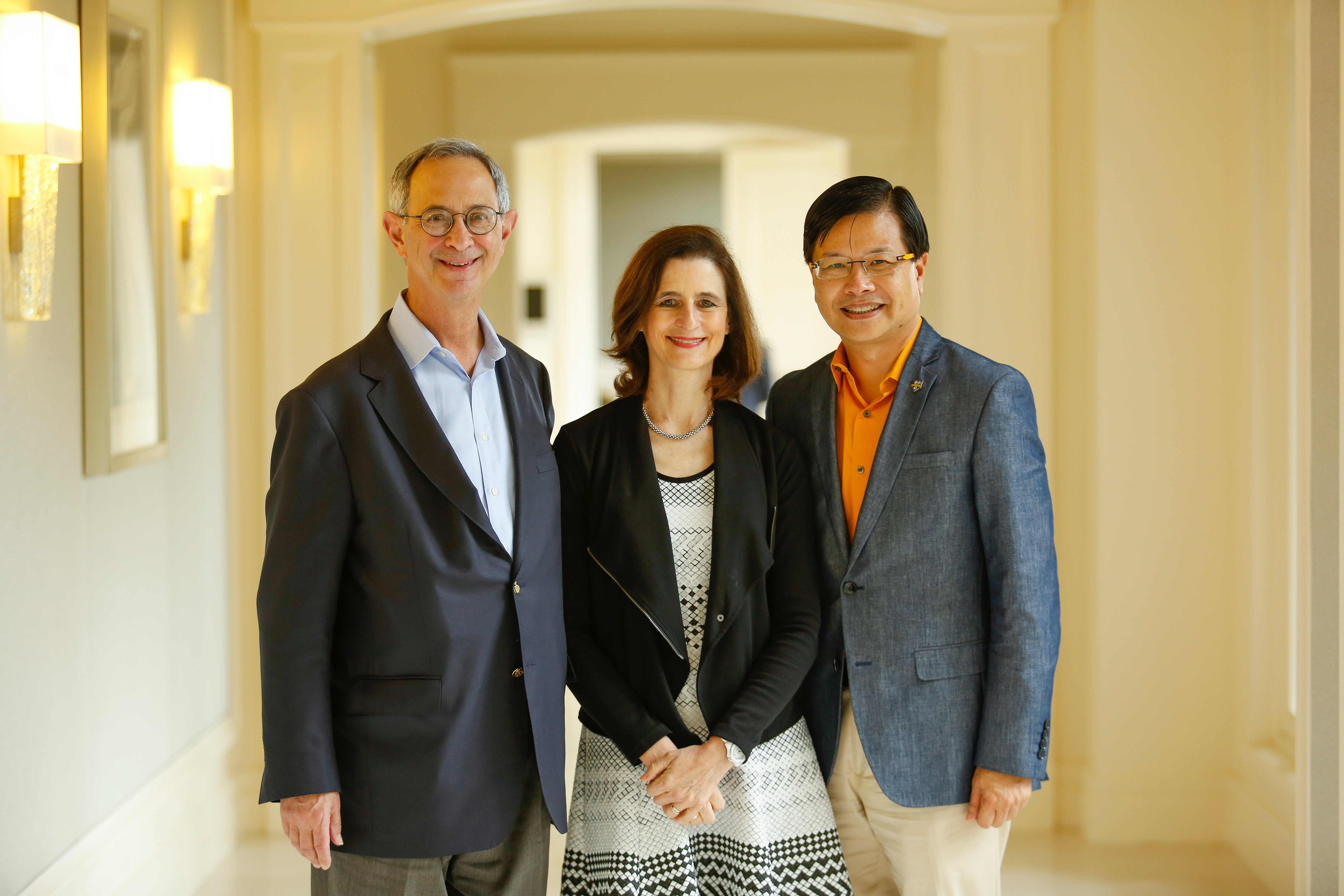 Feature image Joel Seligman, Mary Ann Mavrinac, and Evans Lam
