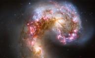 The Antennae: A pair of colliding galaxies