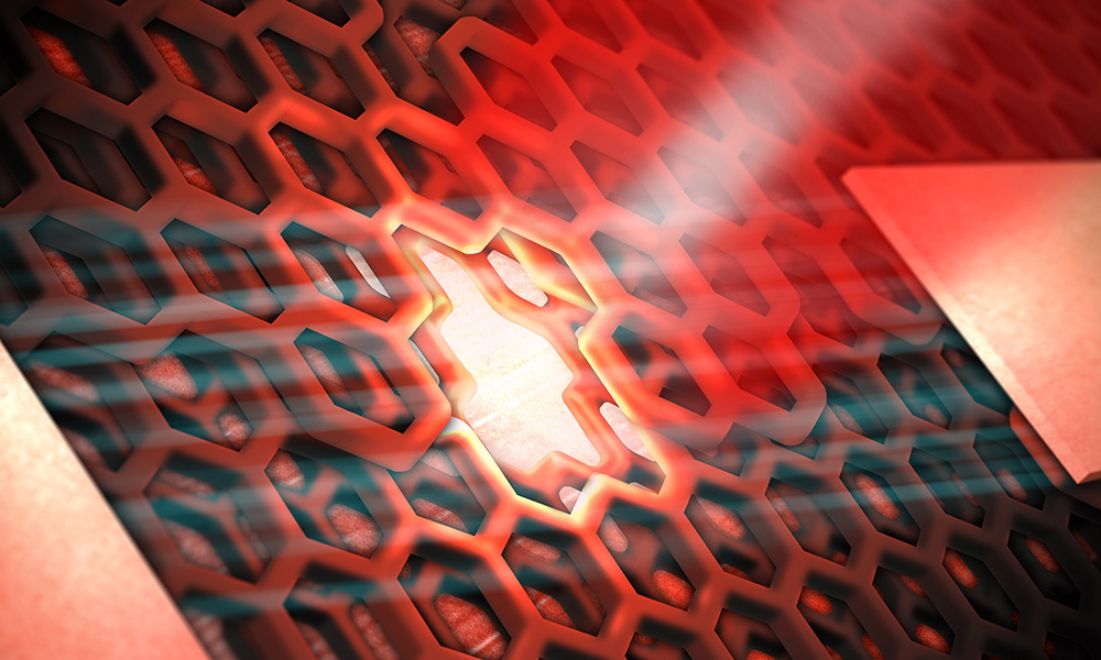 illustration of a single photon in a single layer