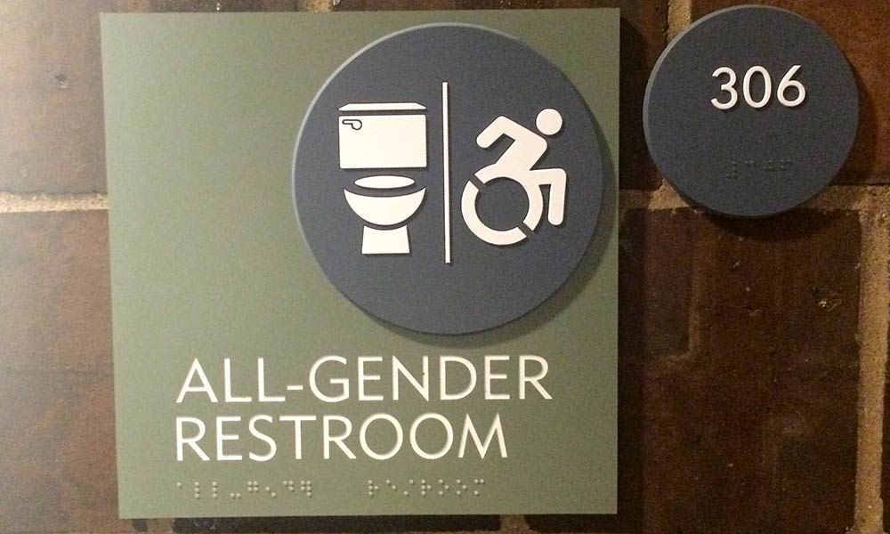 all-gender restroom sign