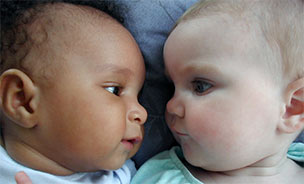 baby boy and baby girl