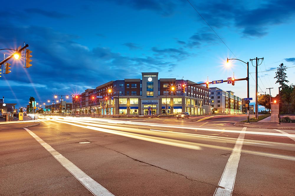 College Town at night