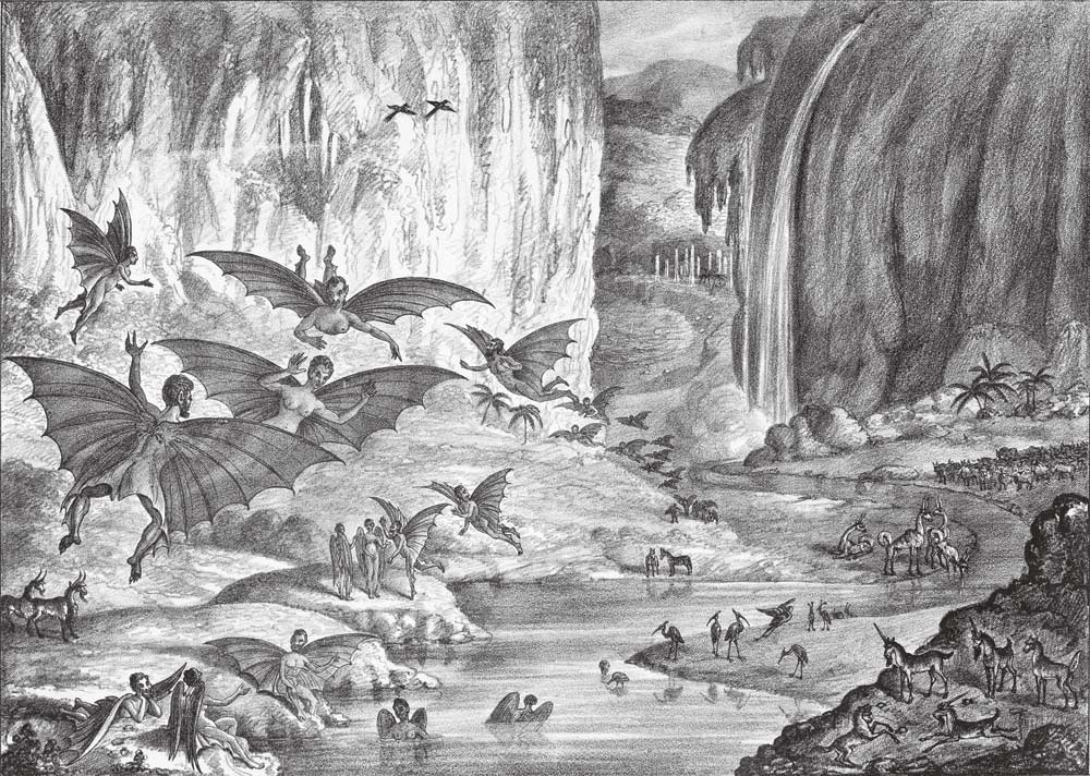 An 1830s hoax featuring animals supposedly seen on the moon.